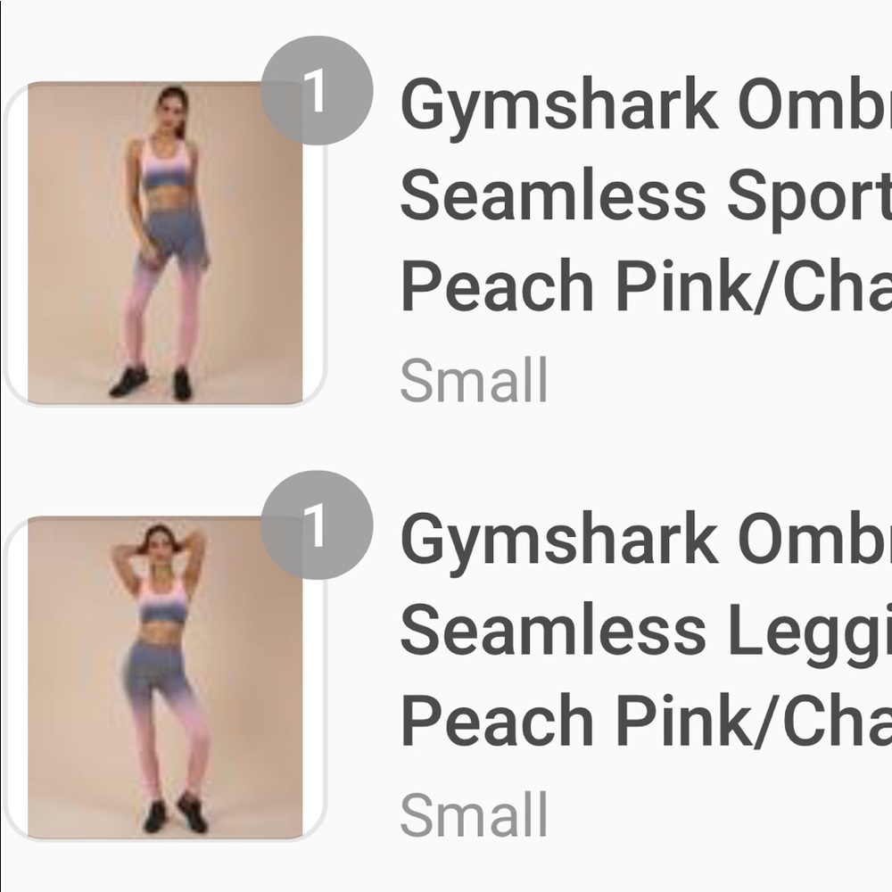 GYMSHARK OMBRÉ SET